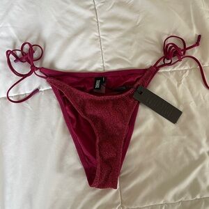 Triangl Shimmer Burgundy Tie-Side Bikini Bottom